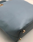 Anne Klein Blue Faux Leather Shoulder Bag