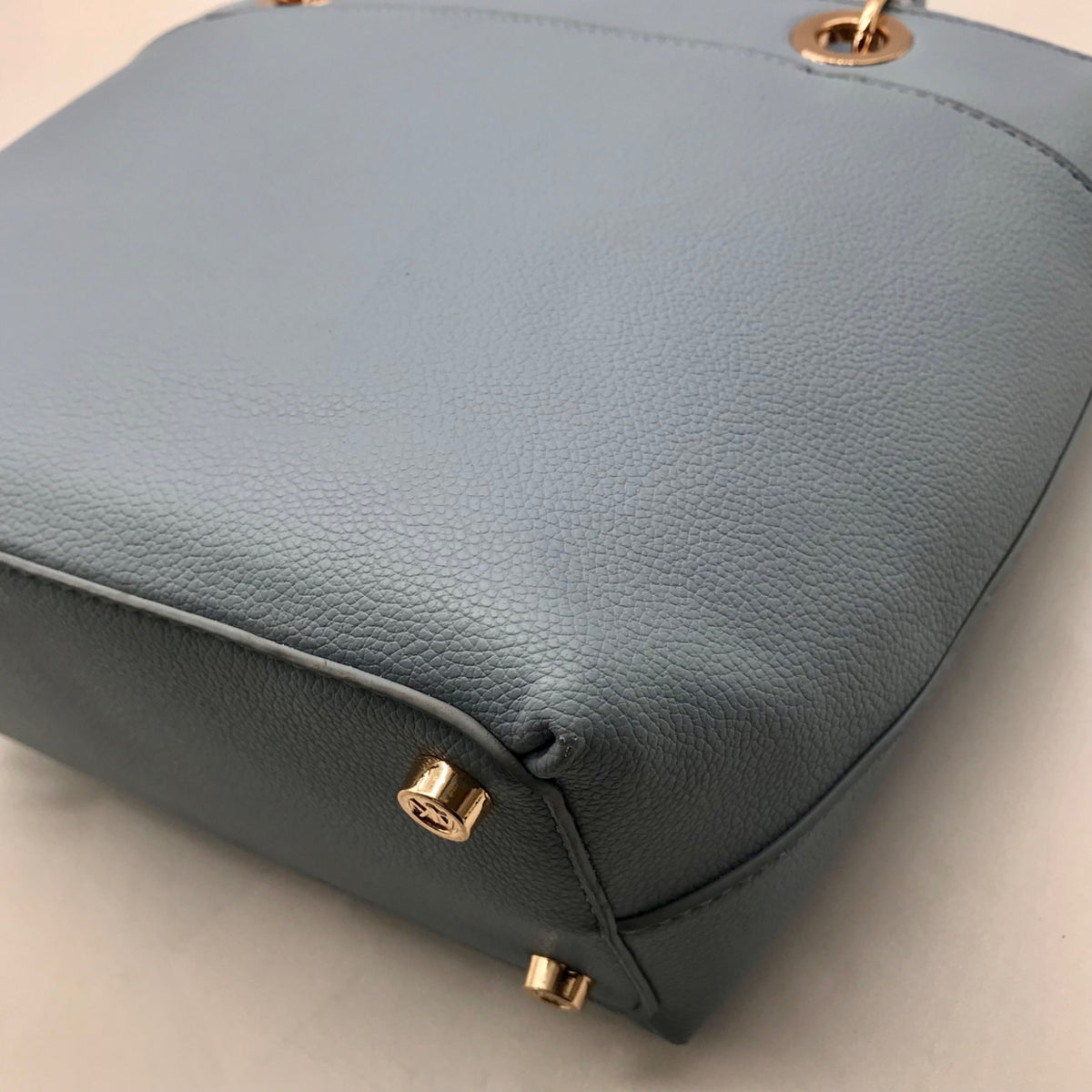 Anne Klein Blue Faux Leather Shoulder Bag