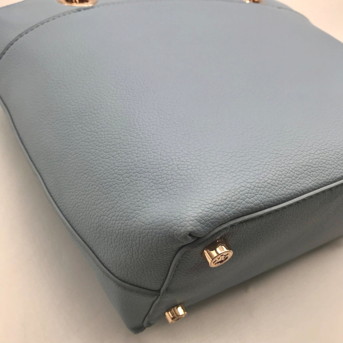Anne Klein Blue Faux Leather Shoulder Bag