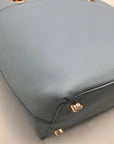 Anne Klein Blue Faux Leather Shoulder Bag