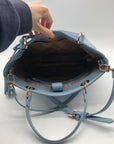 Anne Klein Blue Faux Leather Shoulder Bag
