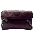 Guess Red Edna Chevron Stitch Shoulder Bag