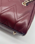 Guess Red Edna Chevron Stitch Shoulder Bag
