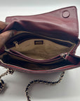 Guess Red Edna Chevron Stitch Shoulder Bag