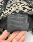 Coach Vintage Gray and Black Canvas Hamptons Shoulder Bag-F13077