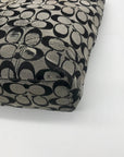 Coach Vintage Gray and Black Canvas Hamptons Shoulder Bag-F13077
