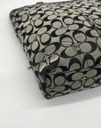 Coach Vintage Gray and Black Canvas Hamptons Shoulder Bag-F13077