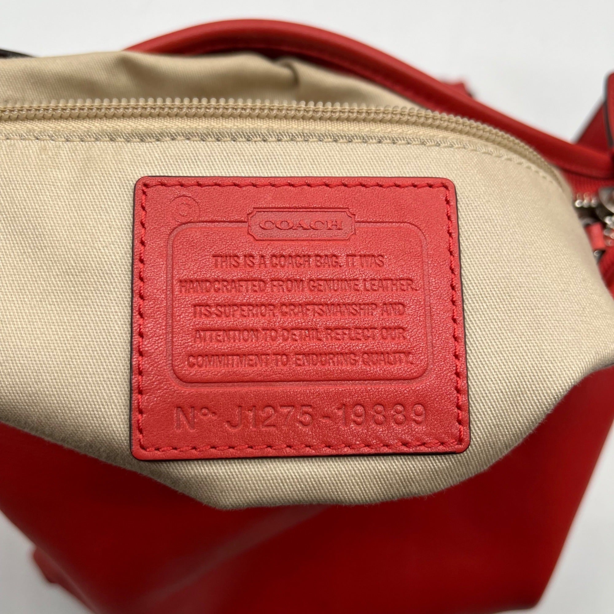 Coach Red Leather Vintage Legacy Duffle Bag 19889