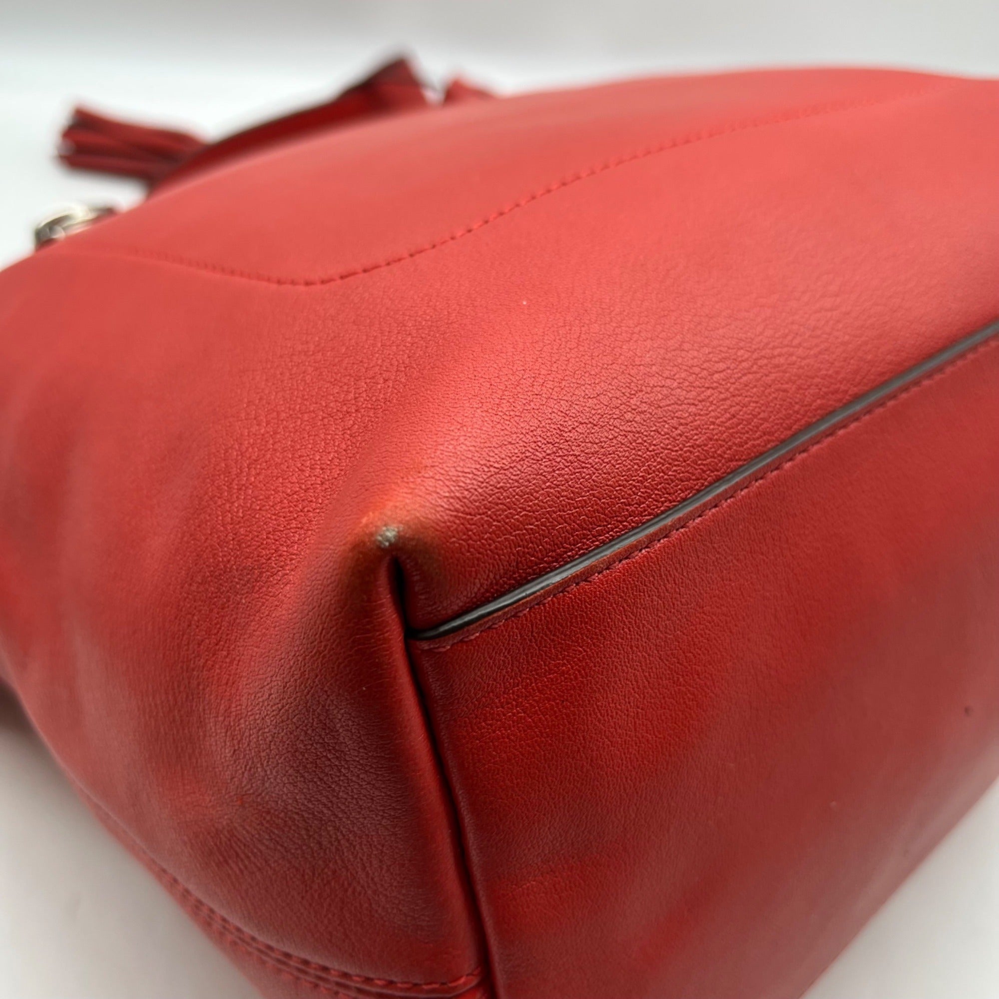 Coach Red Leather Vintage Legacy Duffle Bag 19889