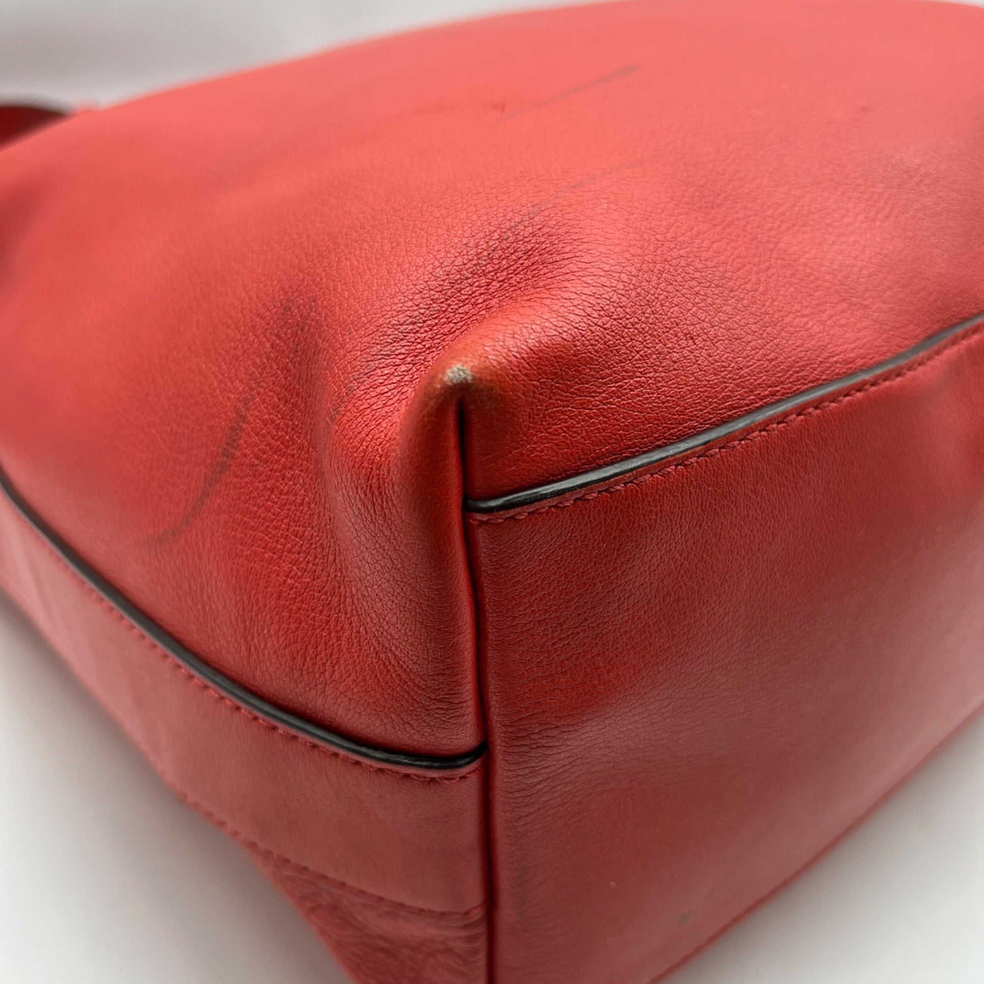 Coach Red Leather Vintage Legacy Duffle Bag 19889