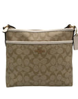 Coach Beige Monogram Coated Canvas Signature File Crossbody F29210