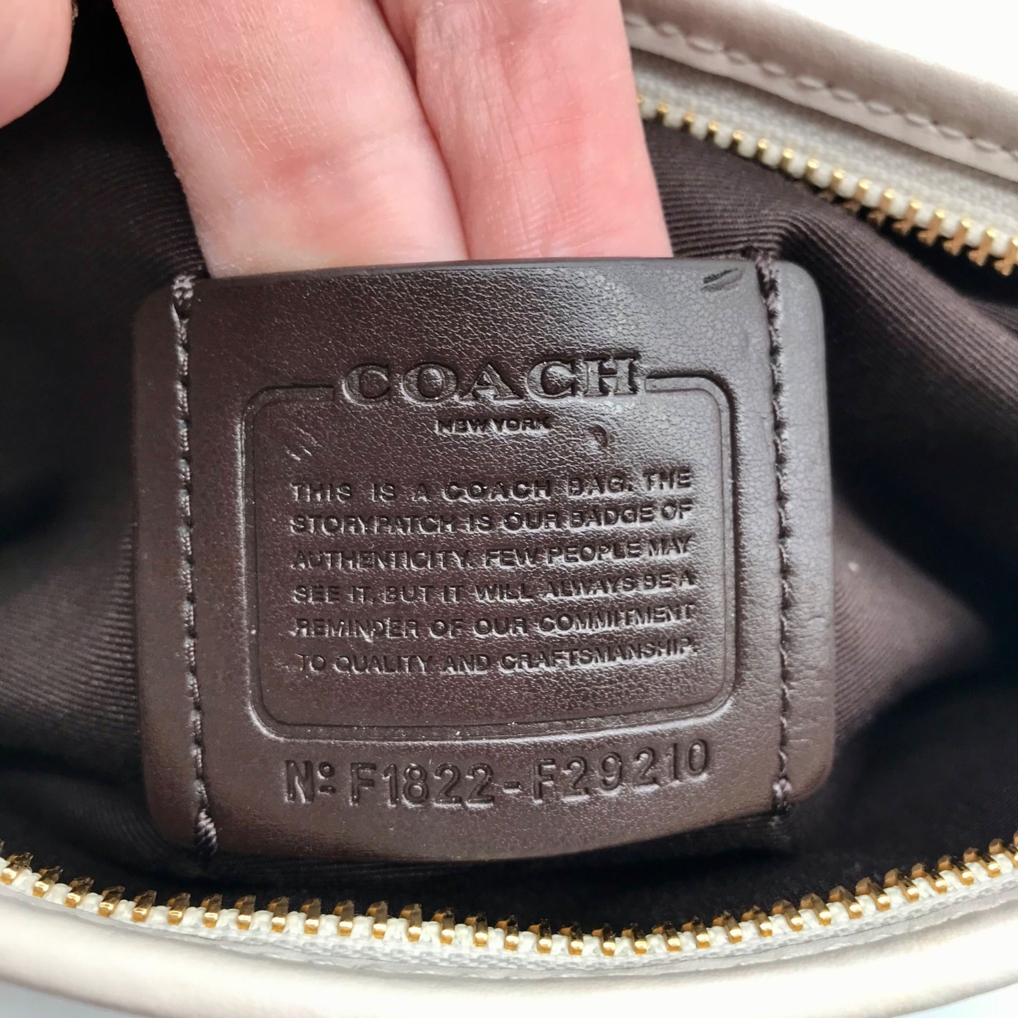 Coach Beige Monogram Coated Canvas Signature File Crossbody F29210