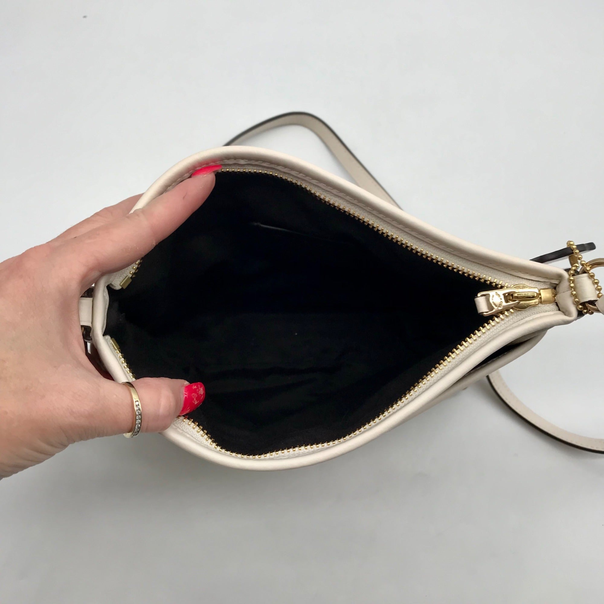 Coach Beige Monogram Coated Canvas Signature File Crossbody F29210