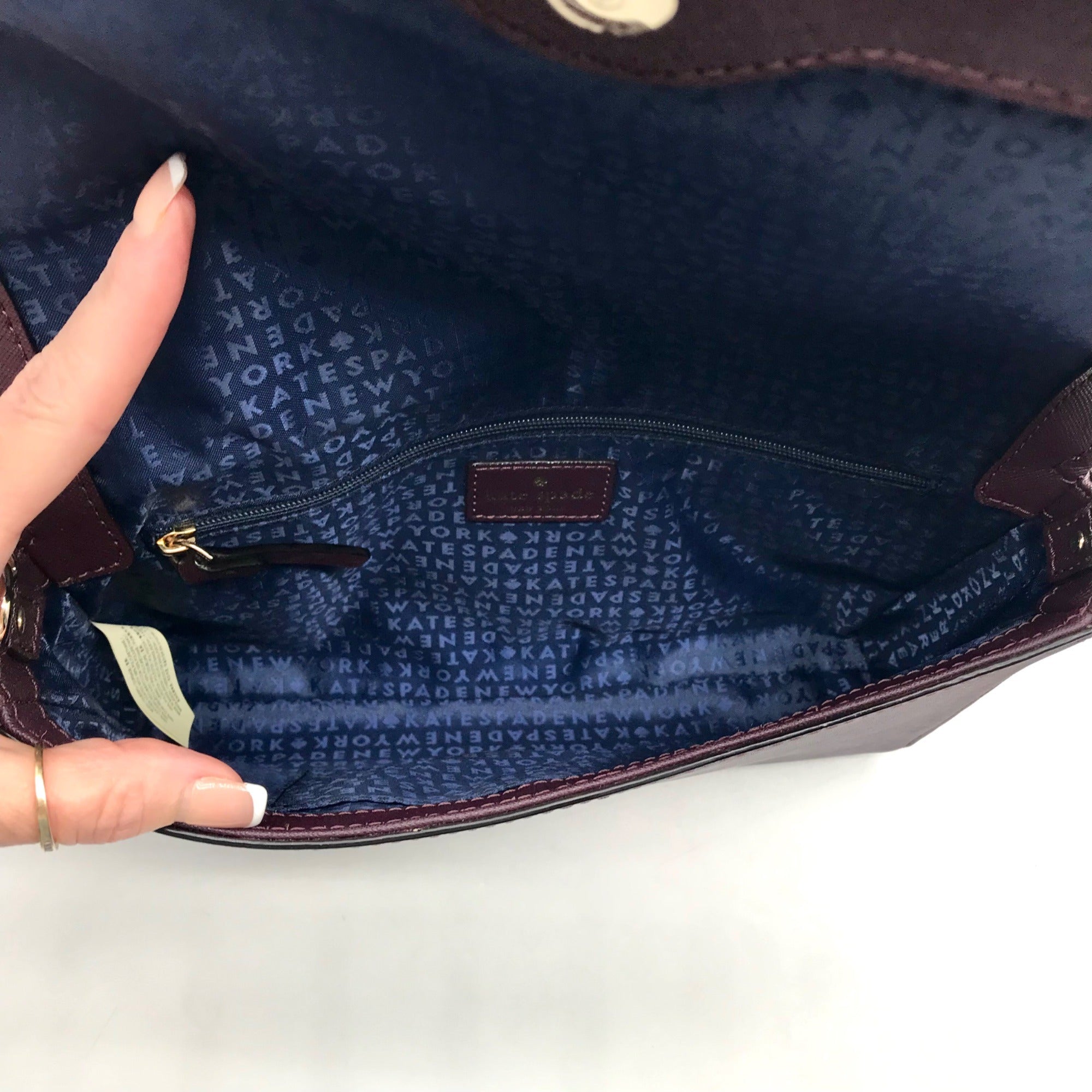 Kate Spade Purple Leather Crossbody Bag