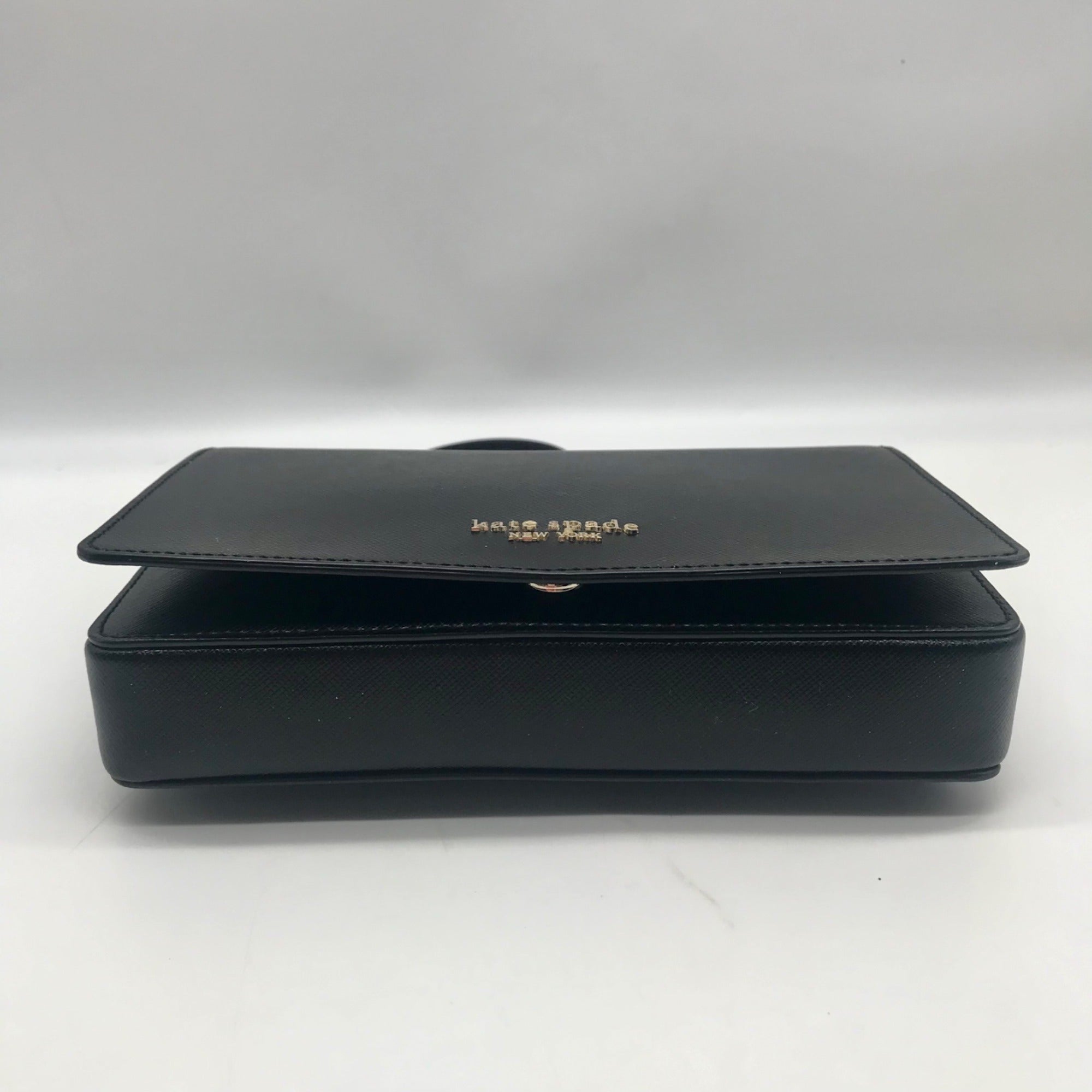 Kate Spade Black Flap-Style Crossbody Wallet