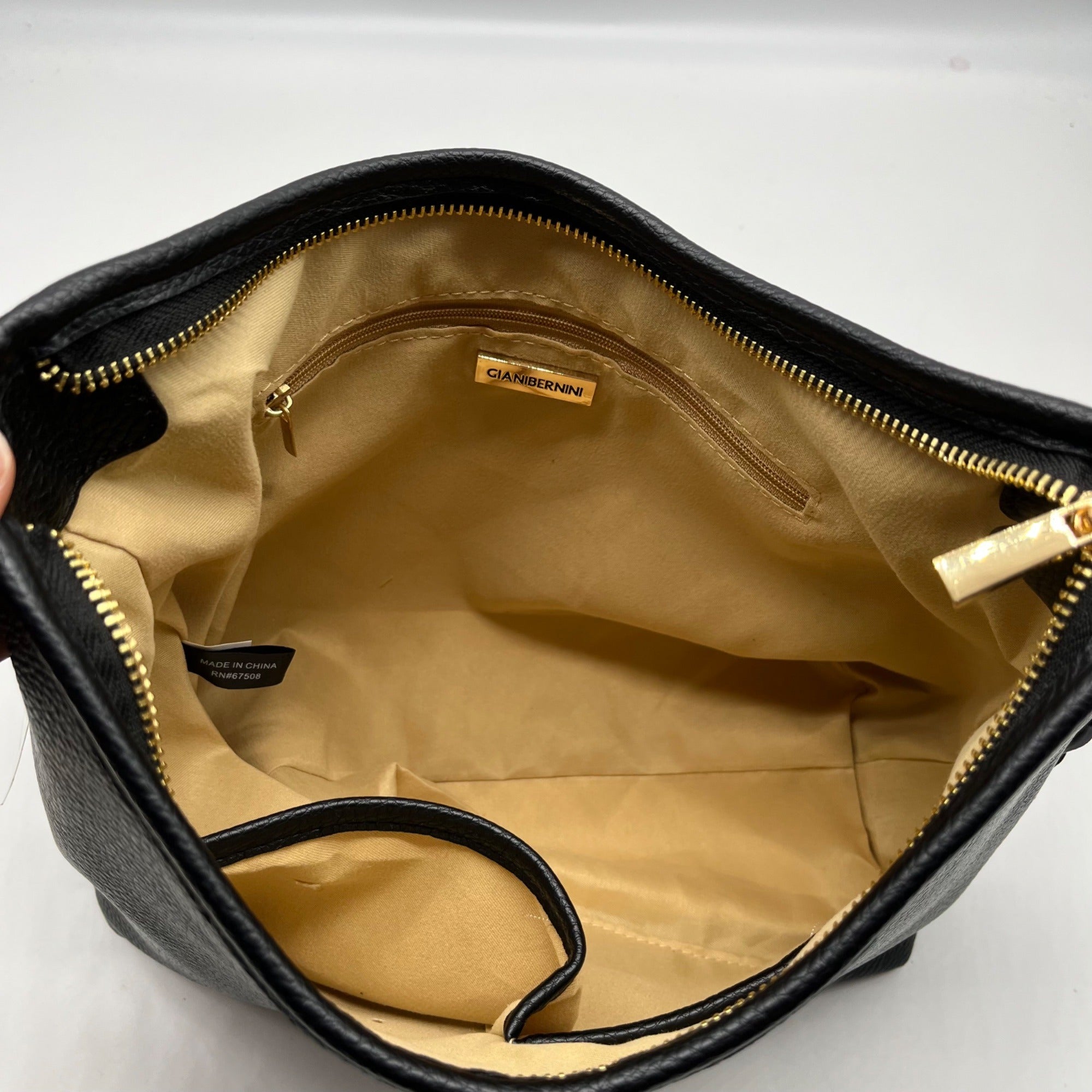 Giani Bernini Black Pebble Soft Medium Shoulder Bag