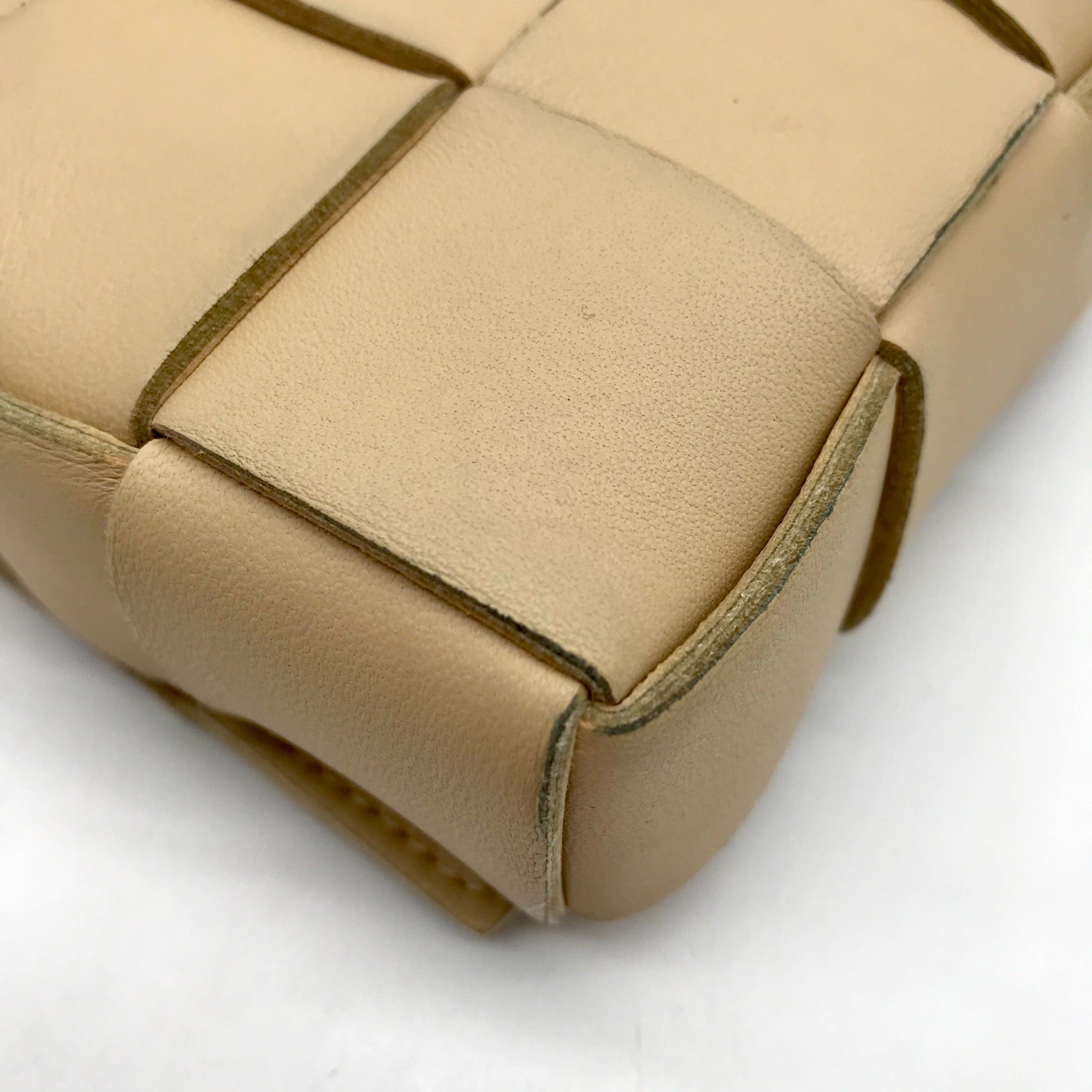 Bottega Veneta Neutral Leather Padded Cassette Crossbody Bag