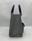 Like Dreams Navy Veda Two-Tone Buckle Medium Satchel Bag