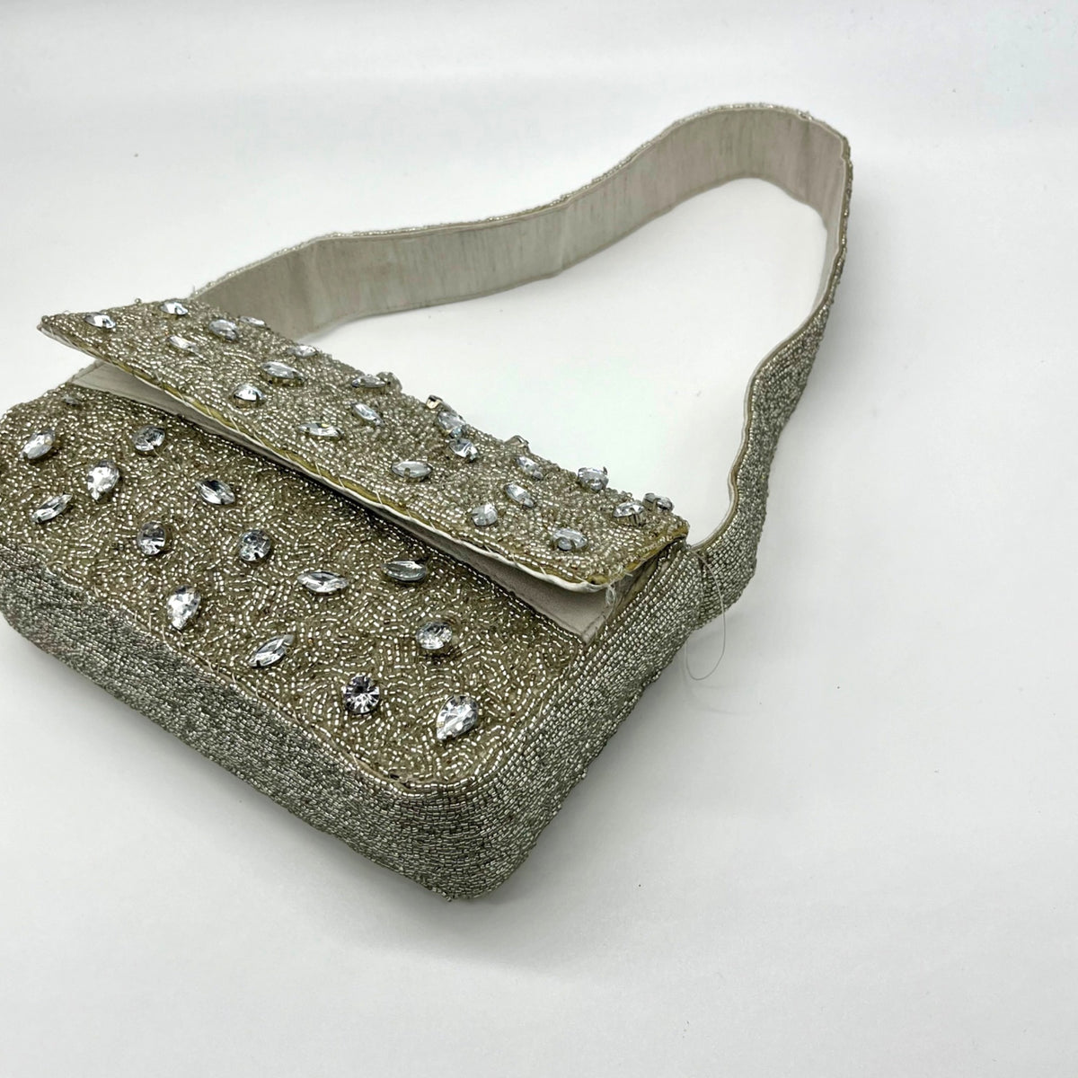 On 34th Silver Beaded Tote Bag