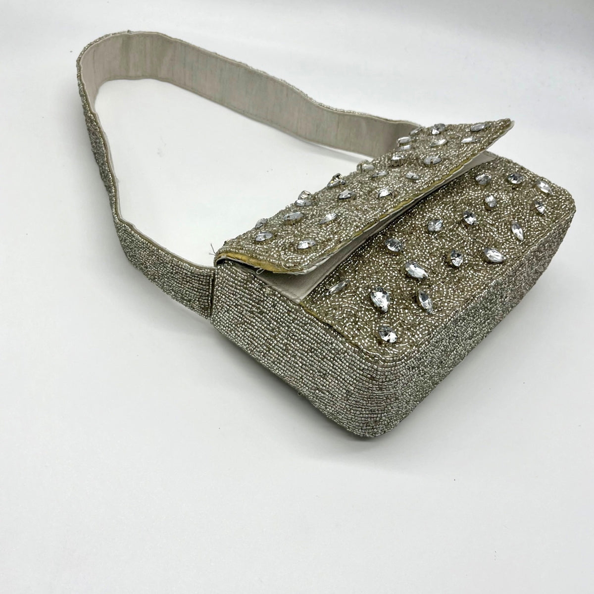On 34th Silver Beaded Tote Bag