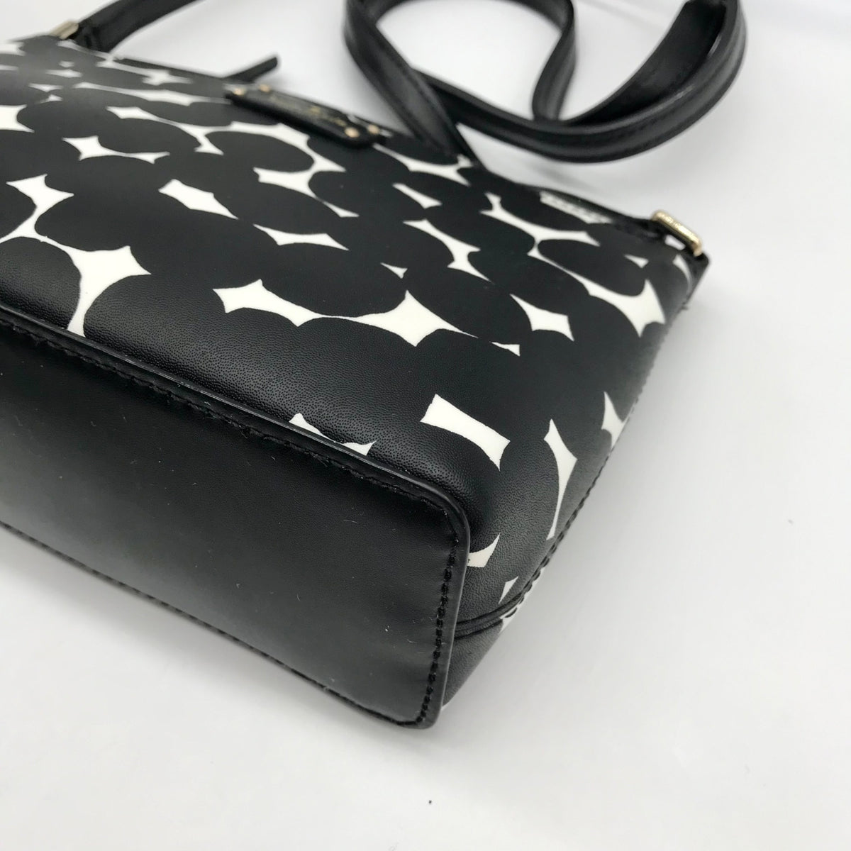 Kate Spade Black/Cream Leather Millie Grove Street Splodge Dot Crossbody