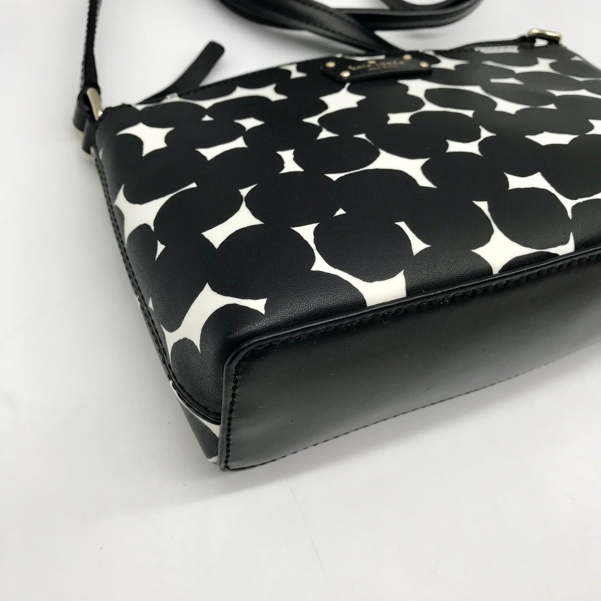 Kate Spade Black/Cream Leather Millie Grove Street Splodge Dot Crossbody