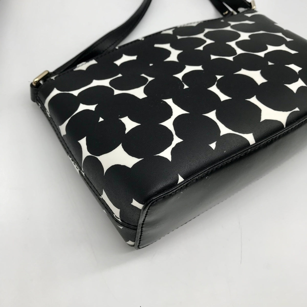 Kate Spade Black/Cream Leather Millie Grove Street Splodge Dot Crossbody