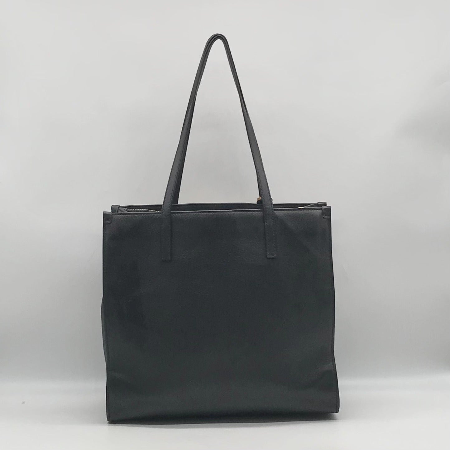 Marc Jacobs Black Snake Embossed Leather Grind Shopper Tote Bag