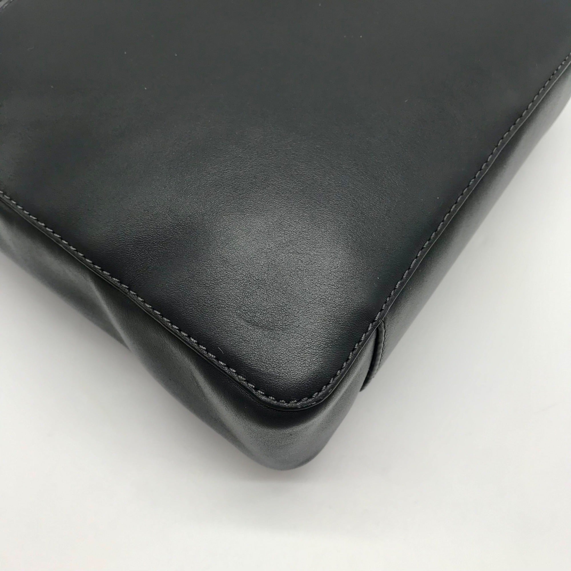 Michael Kors Dark Gray Leather Gloria Crossbody