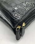 Giani Bernini Black Croc Dasher Crossbody Bag