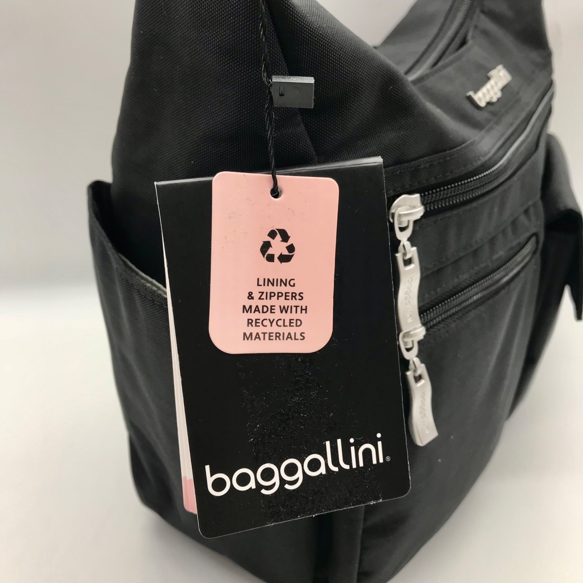 Baggallini Black Nylon Everywhere Crossbody Bag
