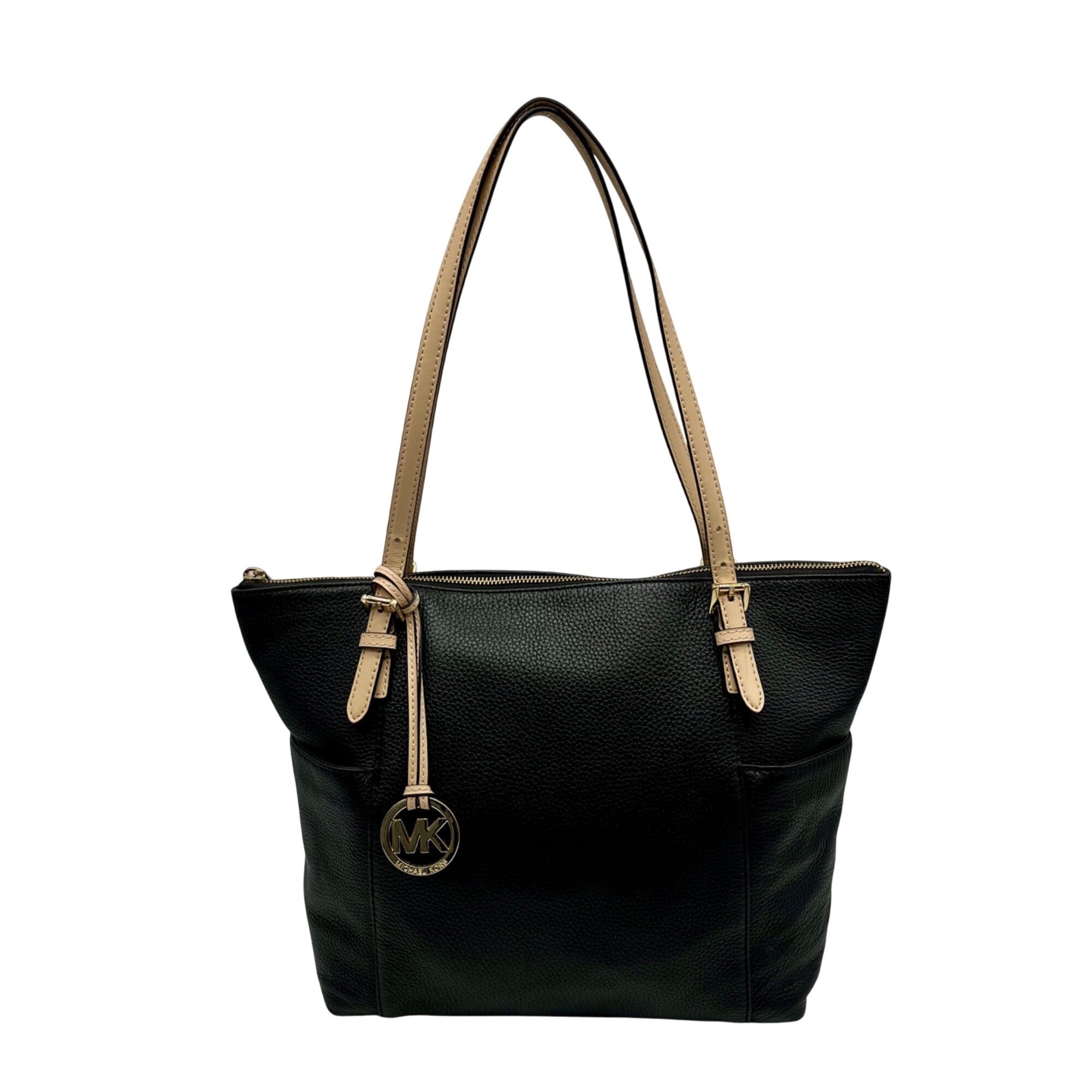 Michael Kors Black Leather Jet Set Shoulder Bag