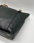 Michael Kors Black Leather Jet Set Shoulder Bag