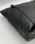 Michael Kors Black Leather Jet Set Shoulder Bag