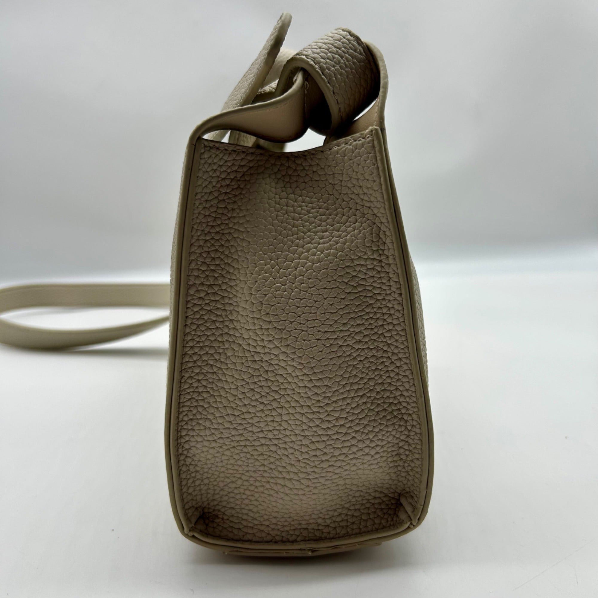 MMS Beige Leather Crossbody Bag