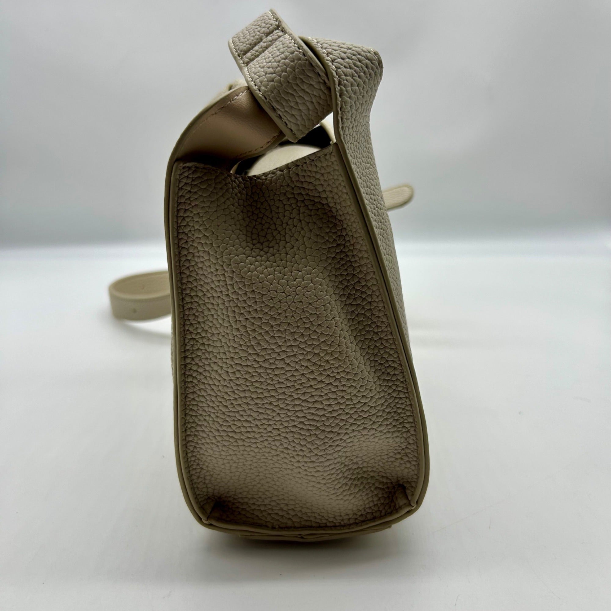 MMS Beige Leather Crossbody Bag