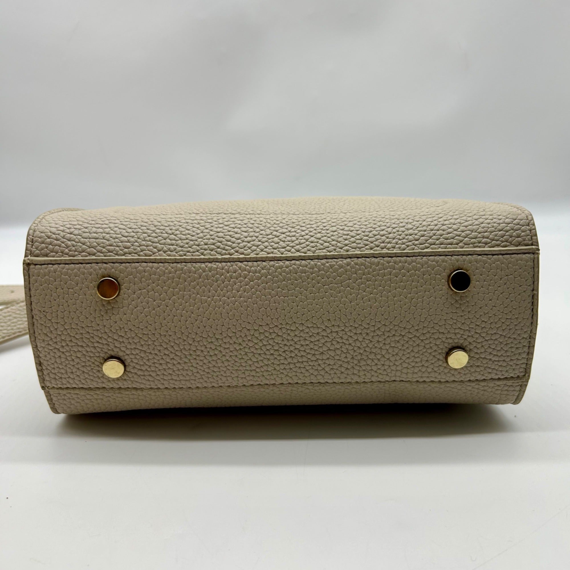 MMS Beige Leather Crossbody Bag
