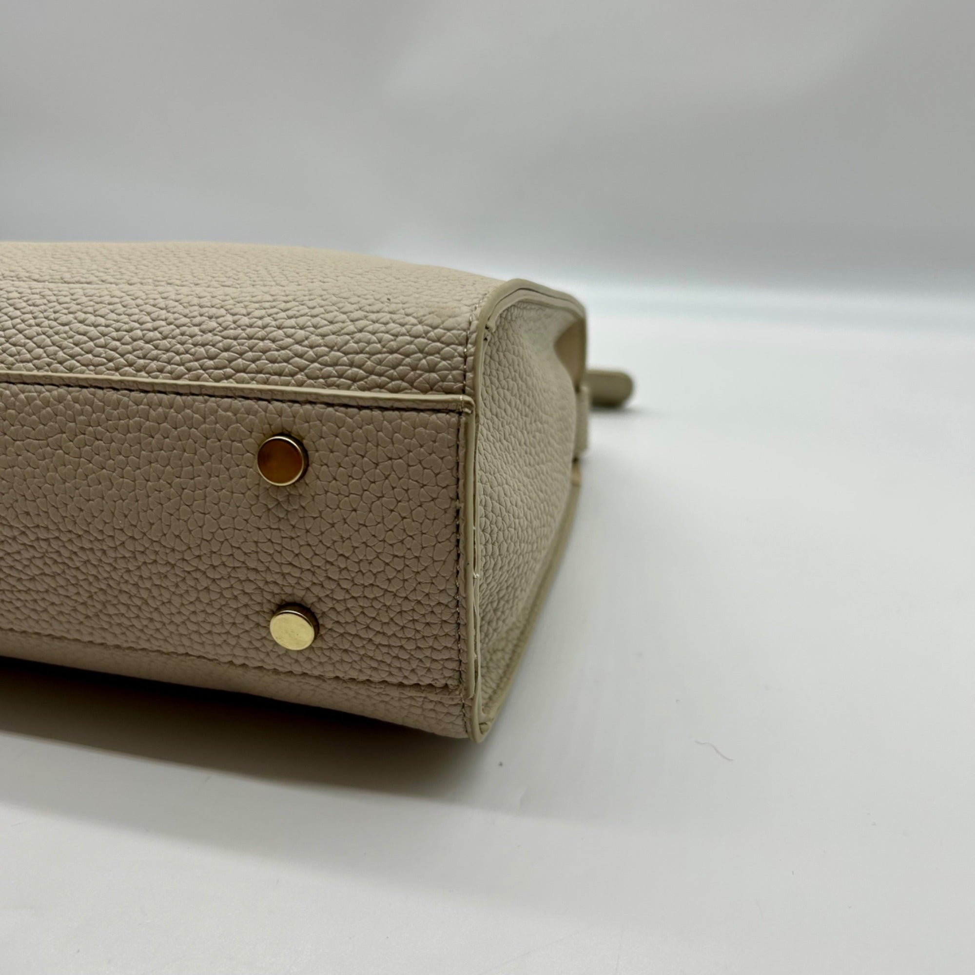 MMS Beige Leather Crossbody Bag