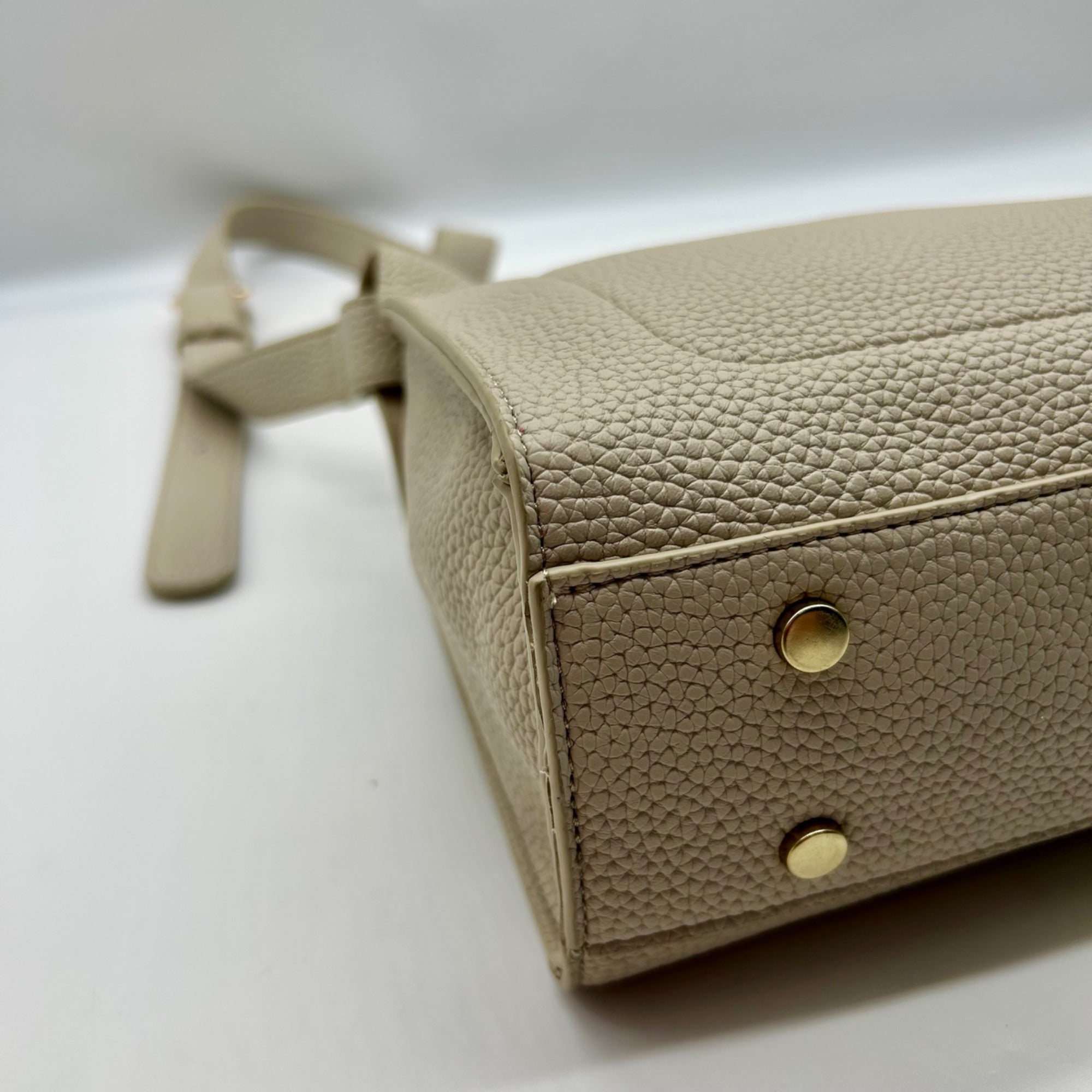 MMS Beige Leather Crossbody Bag