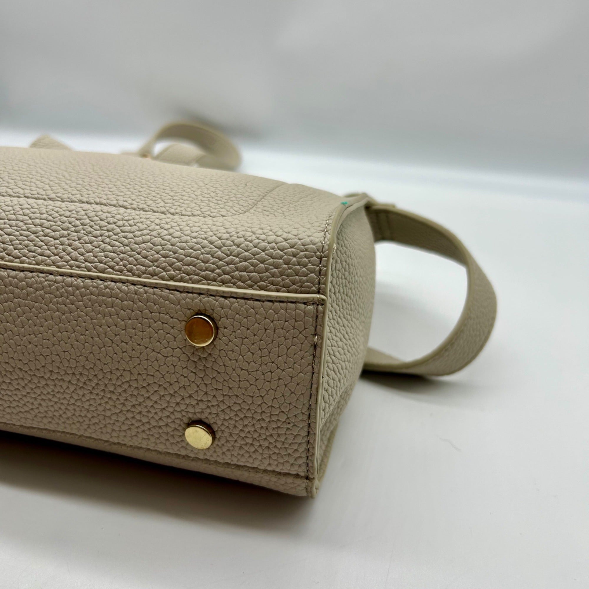 MMS Beige Leather Crossbody Bag