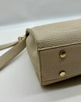 MMS Beige Leather Crossbody Bag