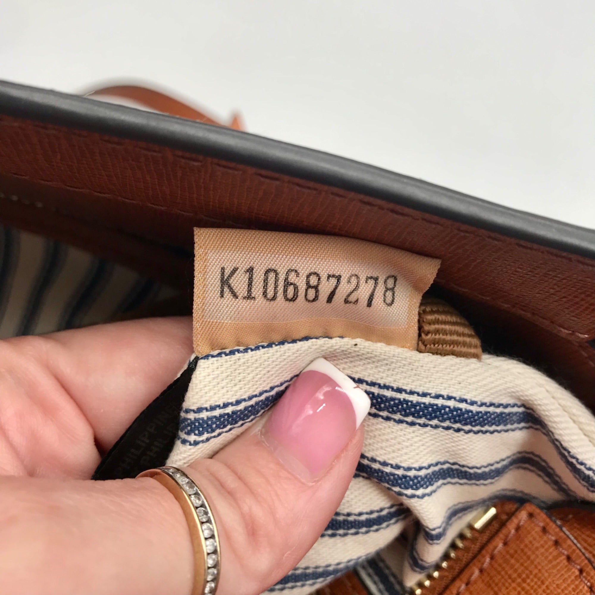 Dooney And Burke Brown Saffiano Leather Tote