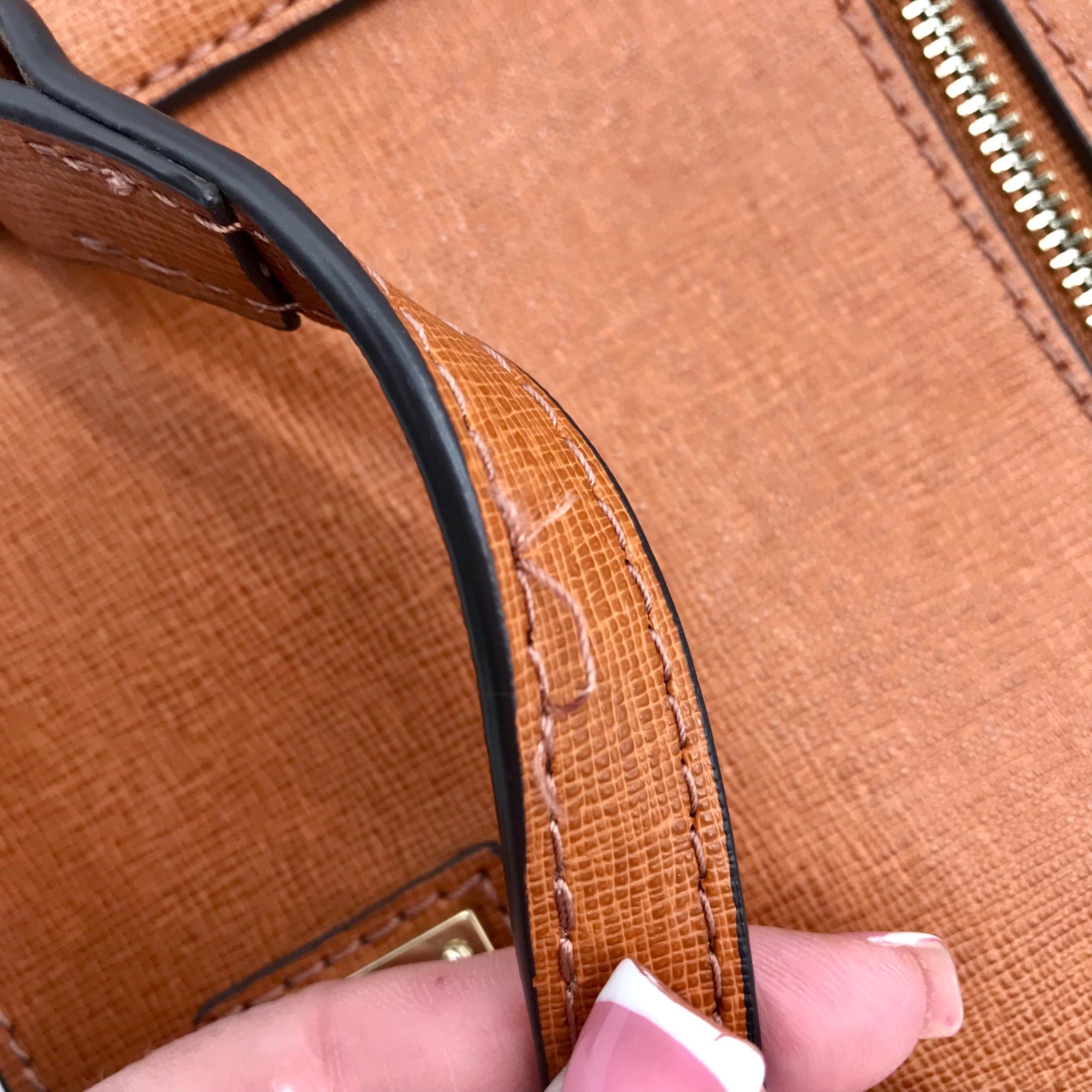 Dooney And Burke Brown Saffiano Leather Tote