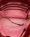 Dooney & Bourke Red Pebbled Grain Leather Charleston Shopper Bag