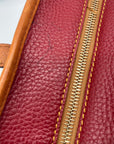 Dooney & Bourke Red Pebbled Grain Leather Charleston Shopper Bag