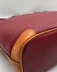 Dooney & Bourke Red Pebbled Grain Leather Charleston Shopper Bag