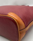 Dooney & Bourke Red Pebbled Grain Leather Charleston Shopper Bag
