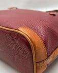 Dooney & Bourke Red Pebbled Grain Leather Charleston Shopper Bag