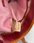 Dooney & Bourke Red Pebbled Grain Leather Charleston Shopper Bag