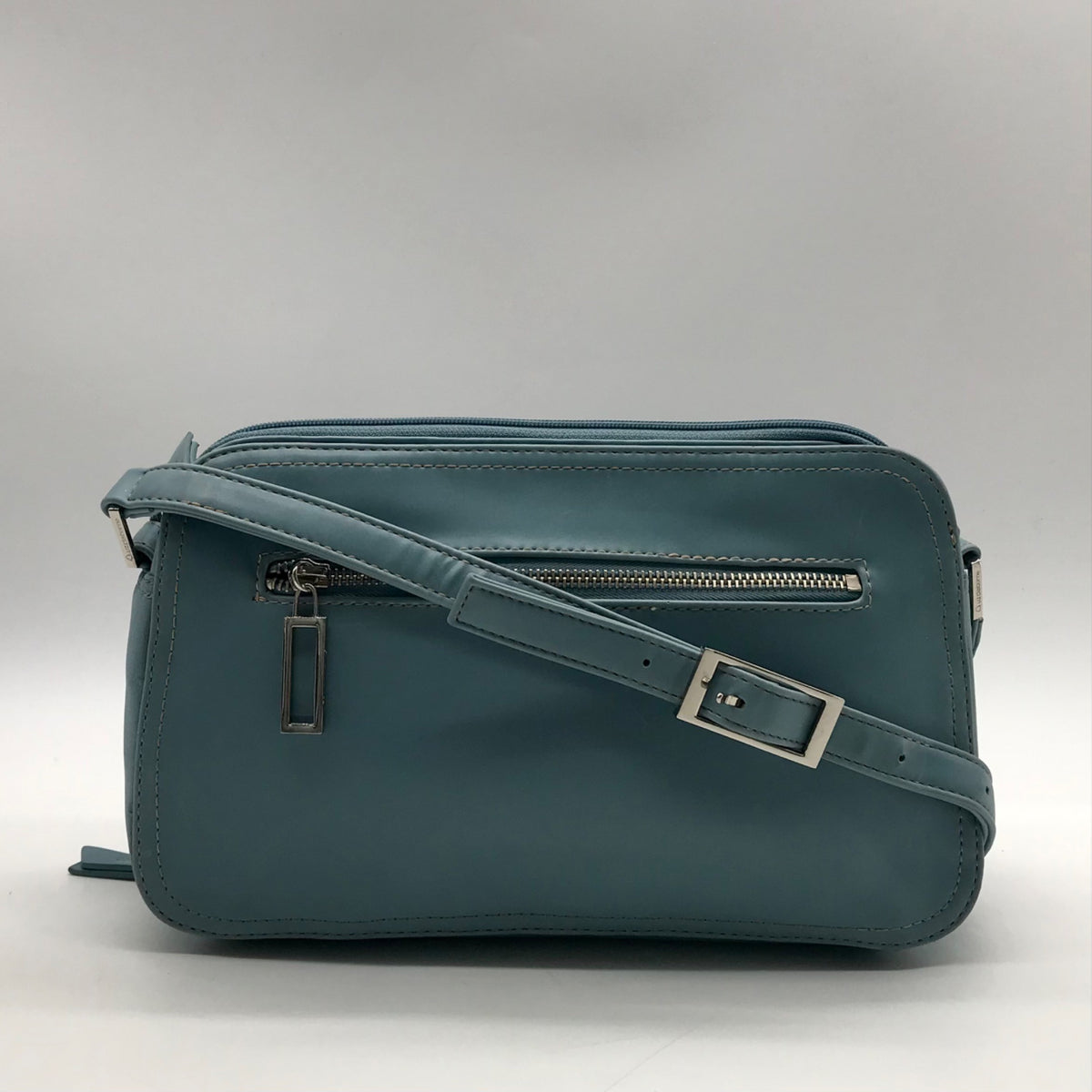 Liz Claiborne Blue Faux Leather Crossbody Bag